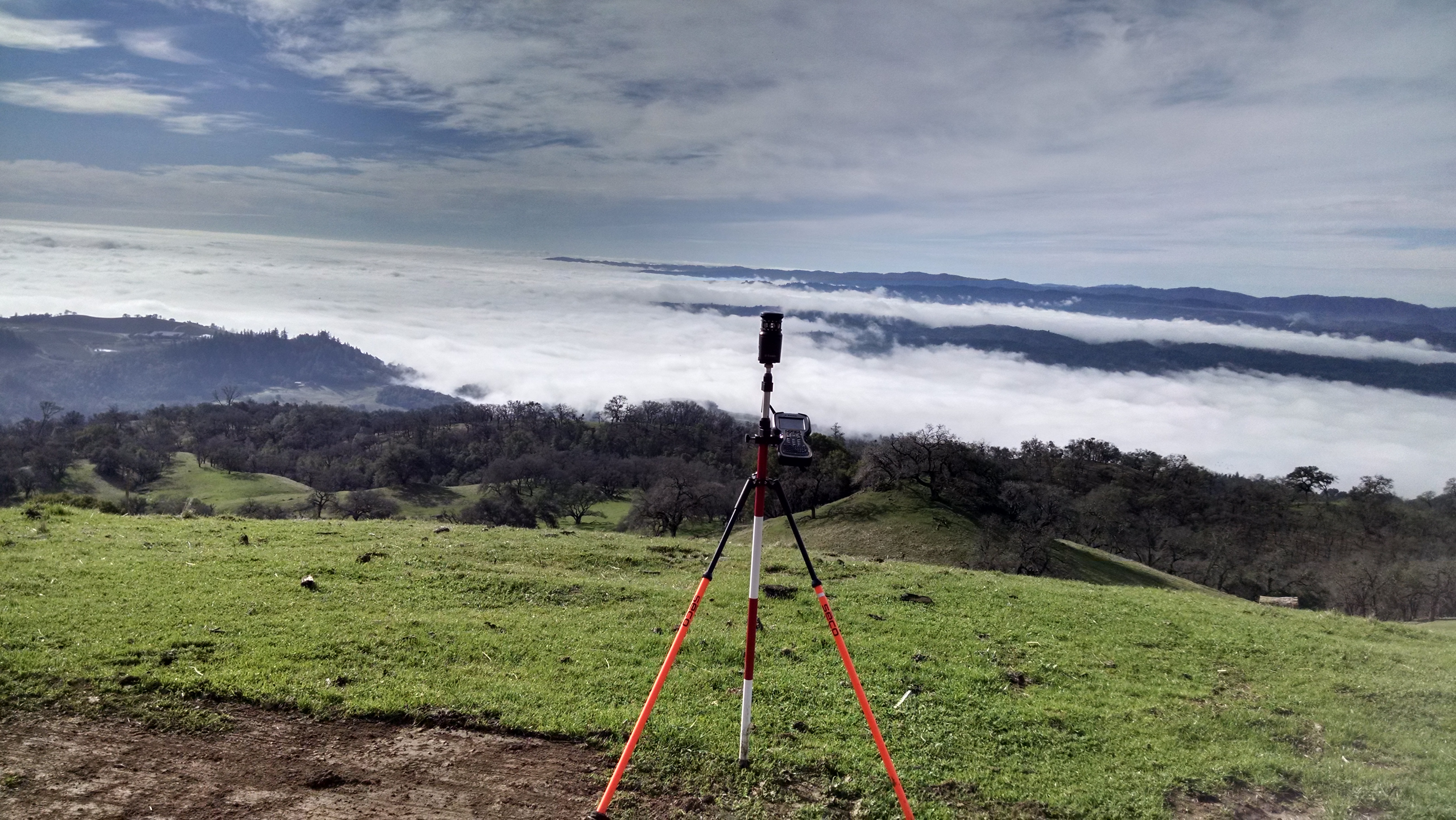 Survey Tripod in Use